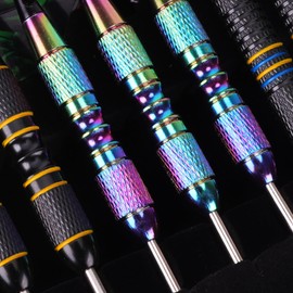 Turnart Darts Metal Tip Set - Steel Tip Darts Darts Set Professional Metal Darts Dart Board Set 12 Pcs 24 Gram 20 O-Rings Aluminum Darts Shafts 24 Extra Flights Darts Tool