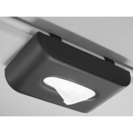 ORIJIRI Car Tissue Box, Tissue Holder, Tissue Cover, PU Leather, Convenient Car Storage, Magnetic Closure (Black)