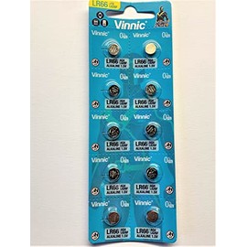Vinnic L626-C10-Ag4 Alkaline Manganese Button (Pack of 10) Cells