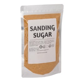 GOLD SANDING SUGAR CRYSTALS - Sparkly, Colorful, Edible, Sugar Crystals, Sprinkle Mix, for Baking, Dessert Decorating, Coctails, Drink Rimming Sugar, Perfect Topping, Gluten Free, Vegan, Nuts Free, Egg Free, Kosher, Made in USA, 15oz