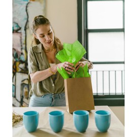 Flexicore Packaging® Premium Gift Tissue | Color: Lime Green | Size: 15"x20" | Count: 100 Sheet | Crape Paper | Craft Paper | Art Paper