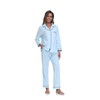 COLORFULLEAF Women's 100% Cotton Long Sleeve Pajama Sets Button Down
