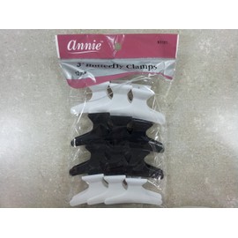 Annie 3" Butterfly Clamps 12pc (Black & Whitek)