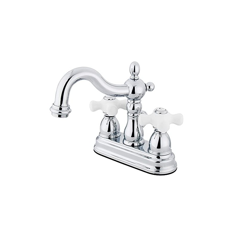 Kingston Brass KB1601PX Heritage 4-Inch Centerset Lavatory Faucet with Porcelain
