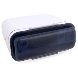 Belva BMRC6W White Fully Enclosed Marine Radio Cover/Radio Splash Guard for Deck or Overhead Installs, Water-Resistant with Flip-up Style