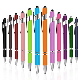 EclipseGuard Stylus Pen, Pack of 12 2 in 1 Ballpoint Pen, High-Quality Ergonomic Ballpoint Pen with Touchpen, Ballpoint Pen for Easy and Soft Writing, Gel Ballpoint Pen Ergonomic Aesthetic Pen