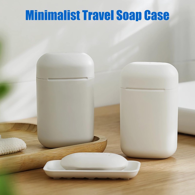 Minimalist Travel Soap Case with Removable Draining Tray, Compact Leak-Proof