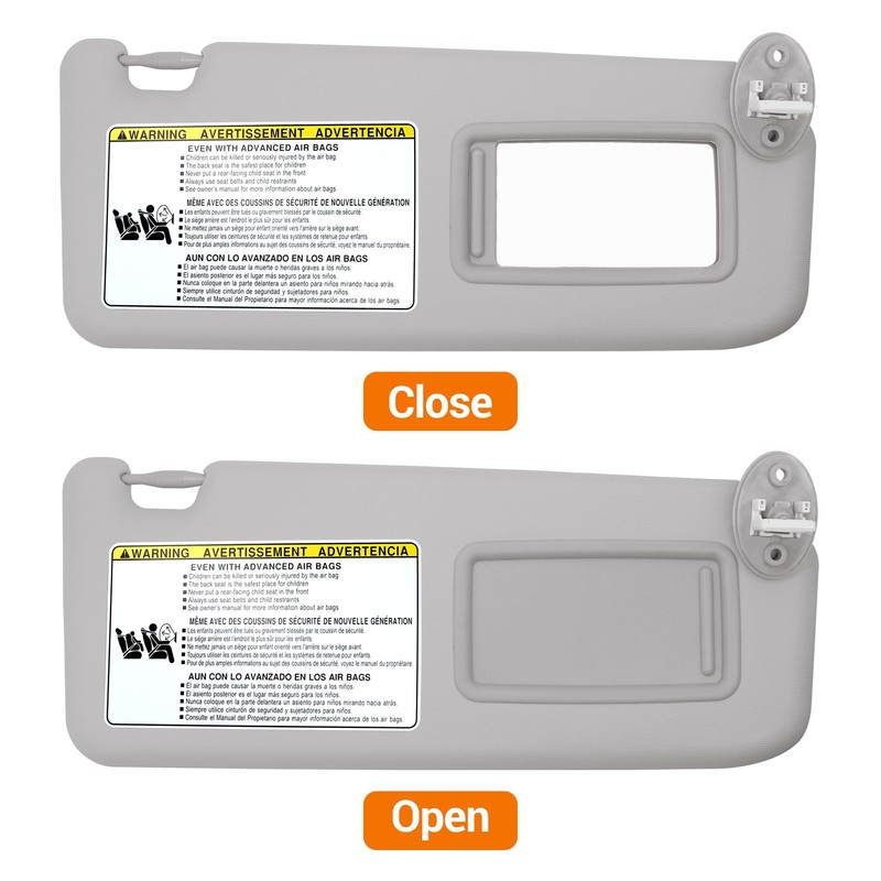 LoloWheat Sun Visor W/Extension Plate Fit for 2013-2018 RAV4 Replace