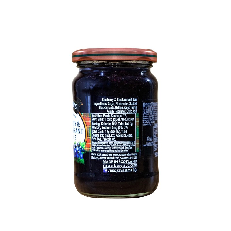 MACKAYS Blueberry & Black Currant Preserve, 12 Ounce