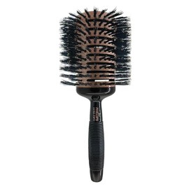 Phillips Brush Luxe Tourmaline Monster Vent 2 Professional Hair Brush (4.5” Diameter Barrel) - Vented Hairbrush Nylon Reinforced Boar Hair Bristles, Sleek Copper & Black Color