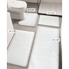 ILANGO White Bathroom Rugs Sets 2 Piece Non Slip Bath