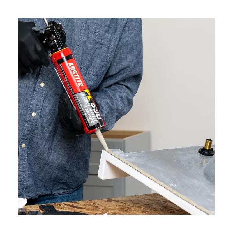 Loctite PL530 Mirror, Marble and Granite Construction Adhesive, Light Tan,
