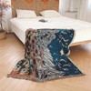 Shesyuki Boho Throw Blanket Reversible Cotton Bohemian Tapestry Hippie Room