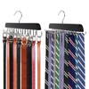 Ruaizel 2Pcs Tie Rack & Belt Hanger, Tie Rack with