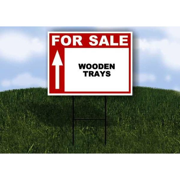 WOODEN TRAYS For Sale UP ARROW white Red Black 1