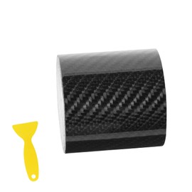 URAQT Car Door Sill Sticker, 10 m x 5 cm, 6D Universal Car Sticker, Car Carbon Door Sill Protection Sticker for Car Door Sill Panels, Front and Rear Bumpers, Door Sill Strips
