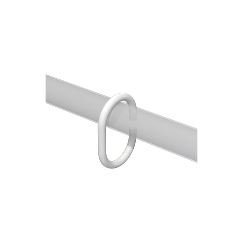 Interdeco Talent – Luina Curtain Rings White Plastic Oval Open