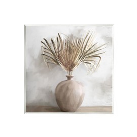 Stupell Industries Fan Plant in Vase Wall Plaque Art by Kim Allen