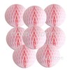 Happy Spring Honeycomb Balls, Set of 8 (10cm, Pale Pink)