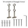 GIRASOLE HOME® 2 x Adjustable Double Curtain Pole Bracket, Heavy