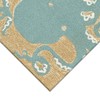 Ocean Inspired Aqua Octopus, Novelty Designed, Hand Hooked Indoor/Outdoor Rug,