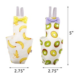 KAMA BRIDAL Pañales lavables para loro, traje de vuelo de loro, pañales reutilizables para periquito, cacatúa, mini guacamayo, canario, 2 unidades