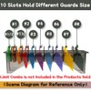HuGuWdy Clipper Guard Holder，Clipper Holder with 10 Slots Barber Accessories