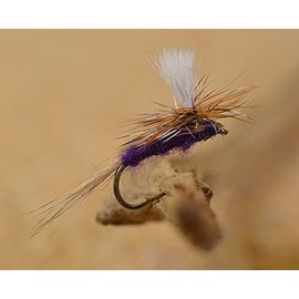 Purple Haze Dry Flies - Pack of 12 - Tied on Mustad Signature Fly Fishing Hooks (Hook #14)