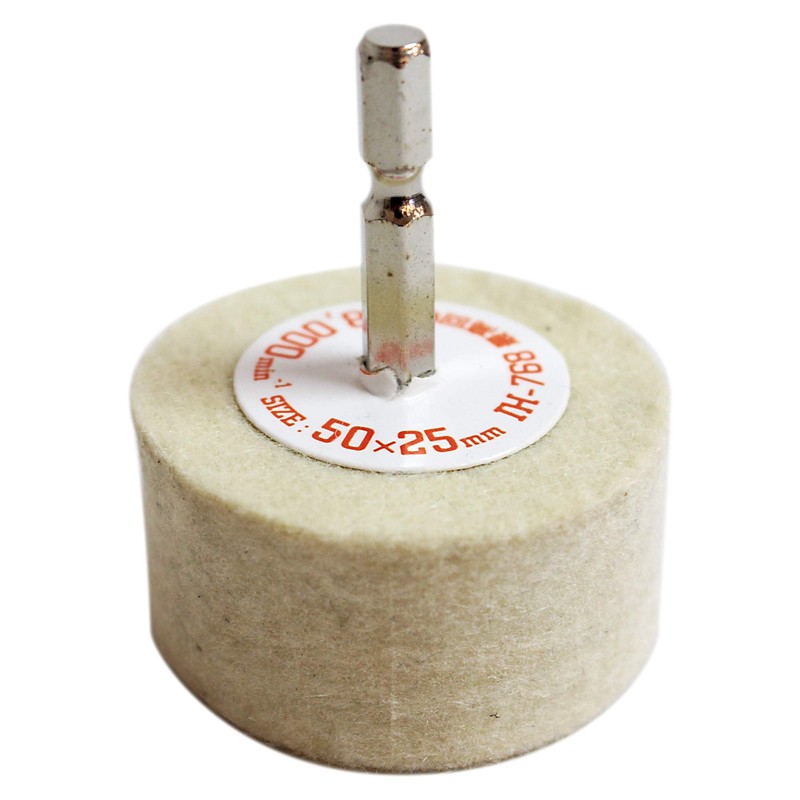 iHelp IH-768 Hex Shaft Felt Wheel, 2.0 inches (50 mm)