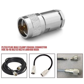 EMSea 5Pcs PL259 Cable Clamp Compression Plug Coaxial Adapter Compatible with 7D-FB Ecoflex 10 RG213 RG214 LMR400