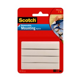 Scotch Removable Mounting Putty, 2 oz, Colors May Vary