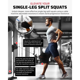 THEFITGUY Squat Knee Attachment for Cable Machine, Resistance Band & Smart Gym | Supports Deep Split Squats | Promotes Knee Strength, Ankle Mobility & Joint Stability | Home & Commercial Gym Accessory