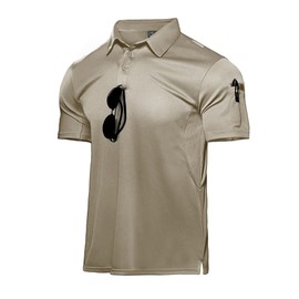 Haimont Men's Quick Dry Polo Shirts Short Sleeve Polyester Casual Golf Shirts Soft Breathable Collared T-Shirts Khaki, XL