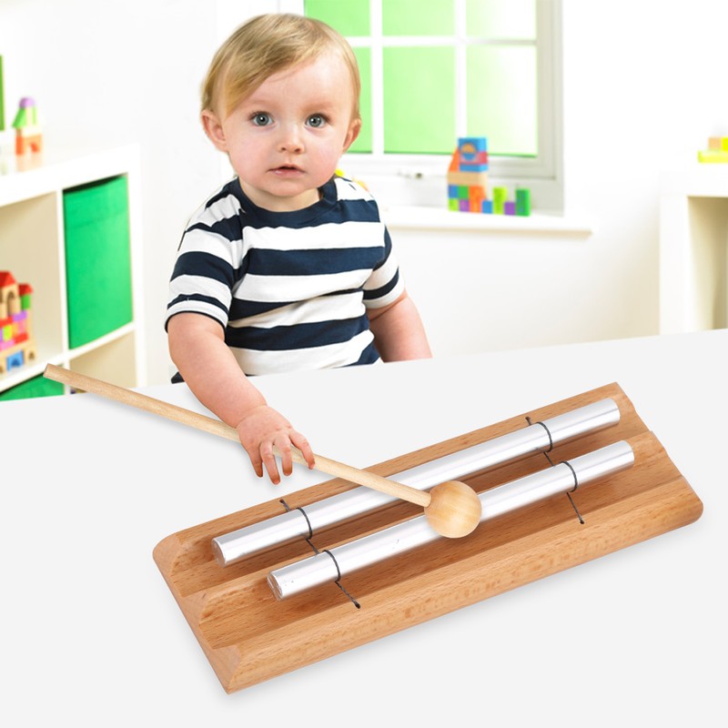 2-Tone Percussion Instrument with Mallet Musical Education Toy for Children