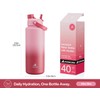 POWCAN 40 oz Insulated Water Bottle with 2-in-1 Straw and