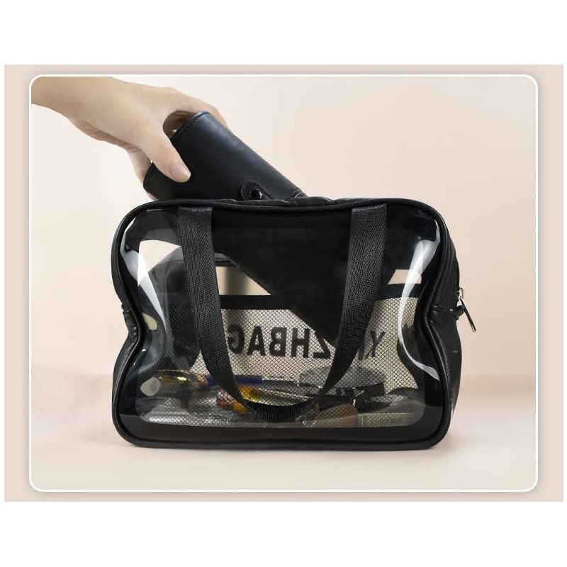 ericotry 1PCS PU Leather Makeup Brush Holder with Lid Large
