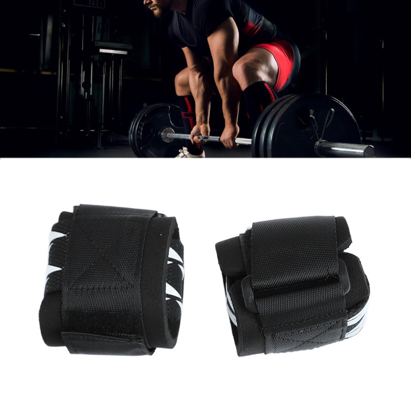 2PCS Weightlifting Belt Hand Grip Support Wrist Straps for Pull