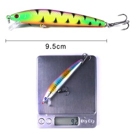 5 PCS Fishing Lures Set Minnow Swimbait Life-Like Bass Trout Baits Kit Saltwater Fishing Lures with Hook Fishing Tackle for Trout Bass Salmon (Color-A)