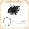 Yokawe Fascinator Hats Tea Party Hat Black Organza Feather Cocktail
