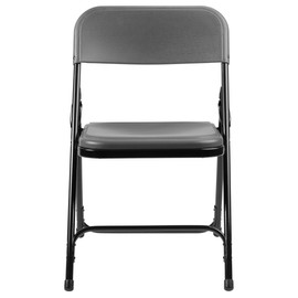 National Public Seating (4 Pack NPS 800 Series Premium Lightweight Plastic Folding Chair, Charcoal Slate