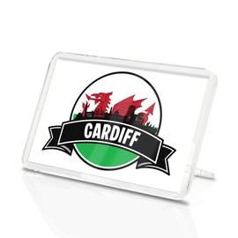 1 x Cardiff Square Magnet - Wales Welsh Flag City Travel Holiday Fridge Magnetic Travel Souvenir Holiday Family Friend Women Men #83155