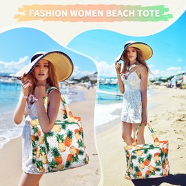 Chase Chic Beach Bag Womens, Extra Large Fold-able Pool Tote Bag, Waterproof Lightweight Shoulder Bag With Zipper for Travel, Gym, Swim and Beach Holiday