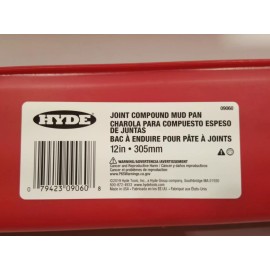 HYDE #09060 Joint Compound  Mud Pan, 12" Plastic Red, Box of 10, New