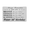 16th Birthday Gifts for Girls Boys, Sweet 16 Birthday Decorations, 16 Year Old Birthday Wallet Card Gifts