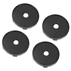 ACROPIX 4pcs Car Tire Wheel Center Hub Cap Cover 60mm Diameter 5 Clips Black