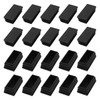 METALLIXITY 24pcs Rectangle End Caps (50x25mm) Plastic Rectangle Tube Insert