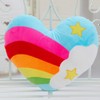 Toyvian Cushion Heart Throw Pillow Christmas Decorative Pillows Rainbow Heart