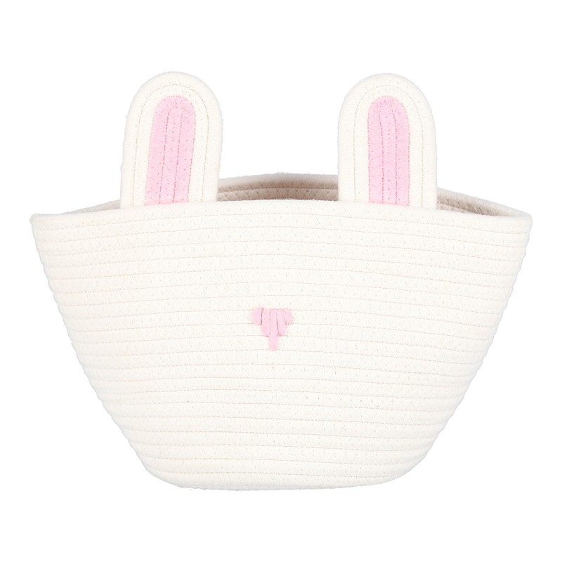Storage Basket Rugged Lovely Small Bunny Attractive Decorative Home Furnishing