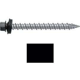 Metal ROOFING SCREWS: (750) 10 x 2" Black Hex Head Sheet Metal Roof Screw. Self starting metal to wood siding screws. EPDM washer. Colored head
