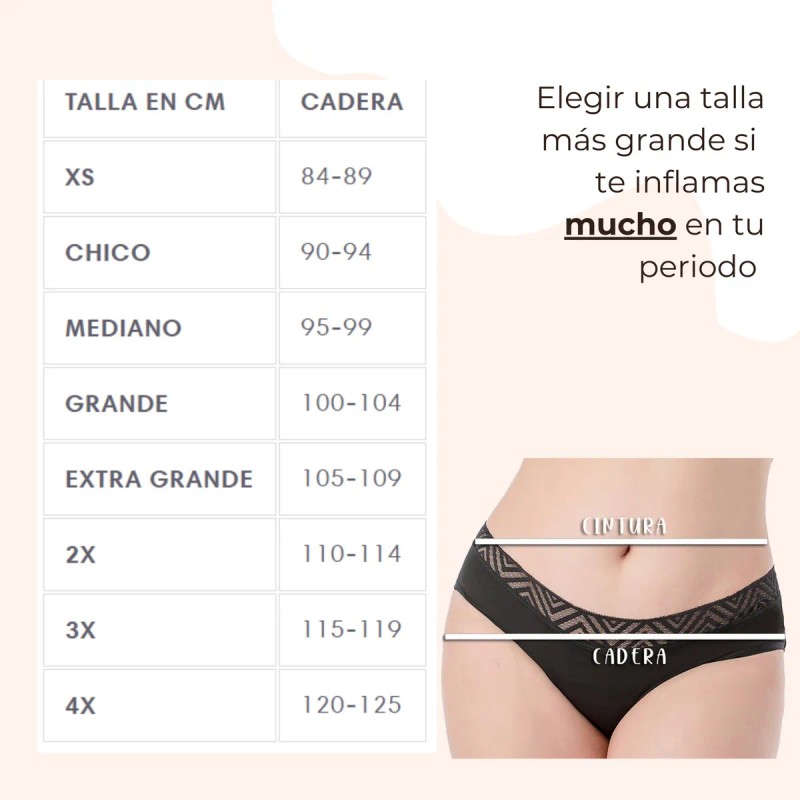 Calzones Menstruales Peripa Absorbente Anti-fugas, Hugger